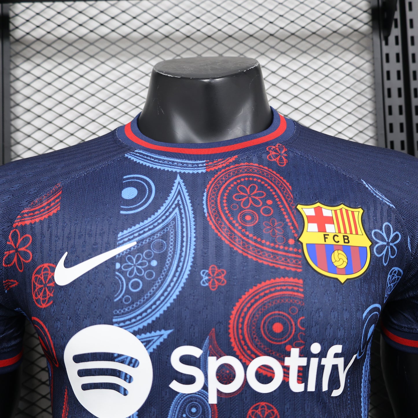 FC Barcelona Dark Blue Paisley Jersey – Nike x Spotify 2023/24 Special Edition
