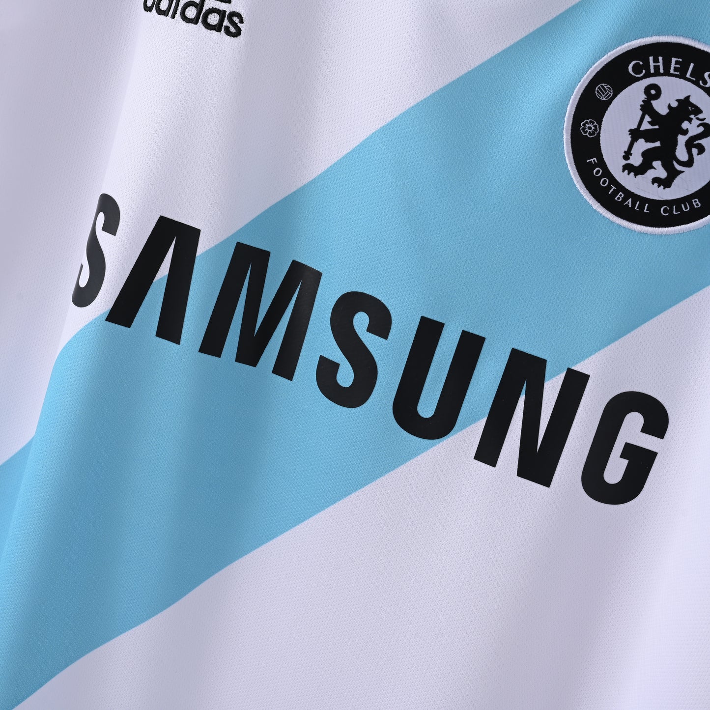 Chelsea FC 2008/09 Away Jersey – White & Sky Blue Official Adidas Kit