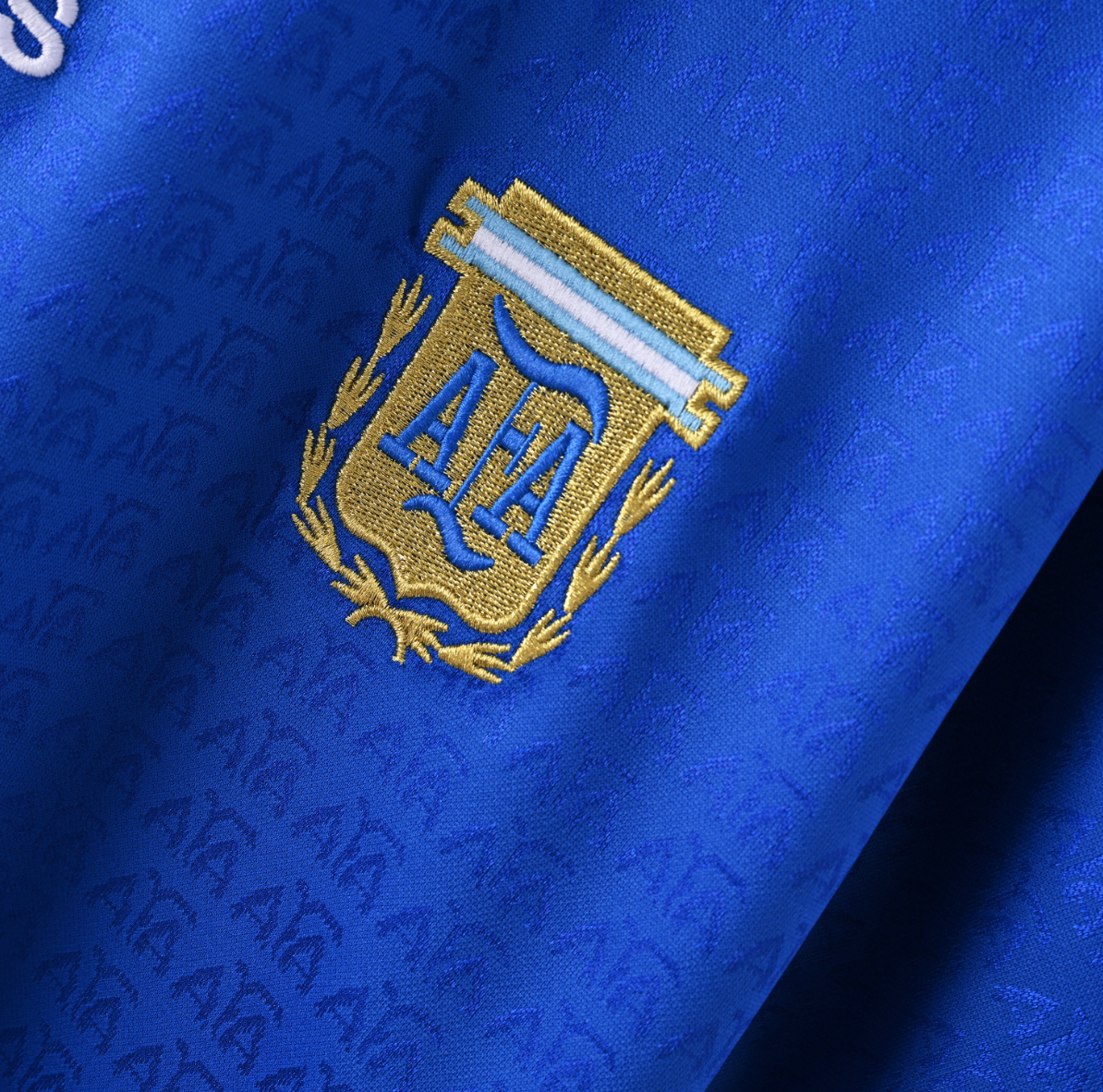 Argentina 2022 Away Jersey — Electric Blue Pulse with Shadow Geometry