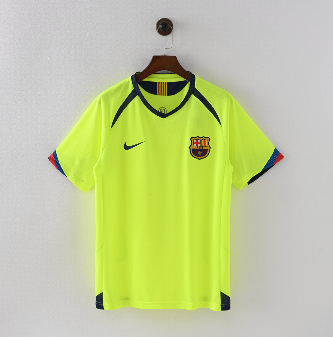 FC Barcelona 2005/06 Away Jersey — Yellow Valor with Blaugrana Pride
