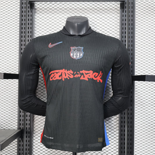 FC Barcelona 2024/25  Cactus Jack Long Sleeve Third Jersey