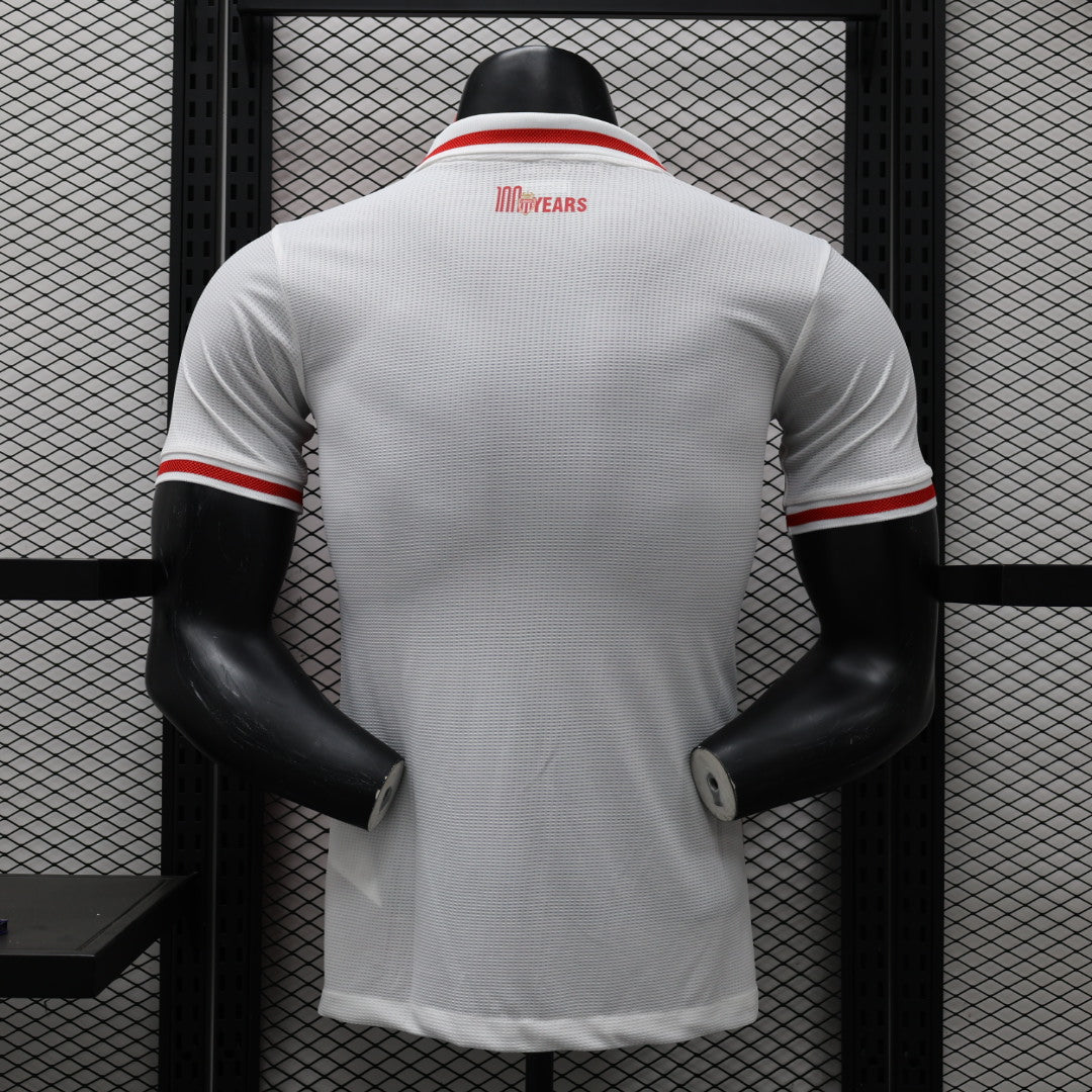 AS Monaco 2025/26 Home Jersey – Red & White Diagonal by Kappa