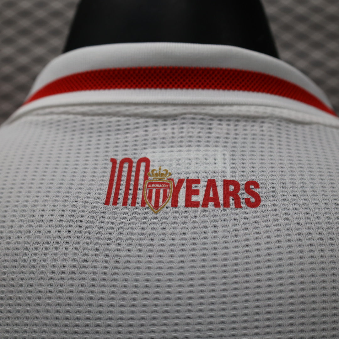 AS Monaco 2025/26 Home Jersey – Red & White Diagonal by Kappa