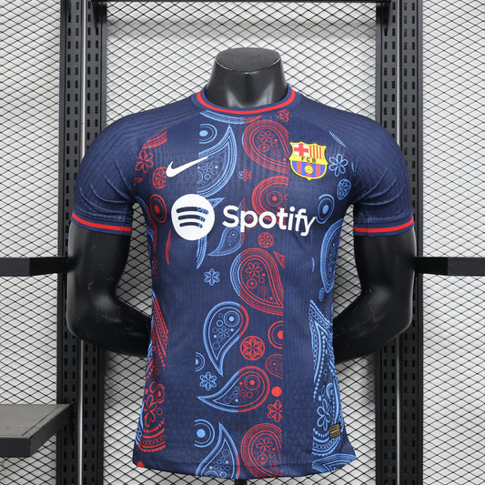 FC Barcelona Dark Blue Paisley Jersey – Nike x Spotify 2023/24 Special Edition