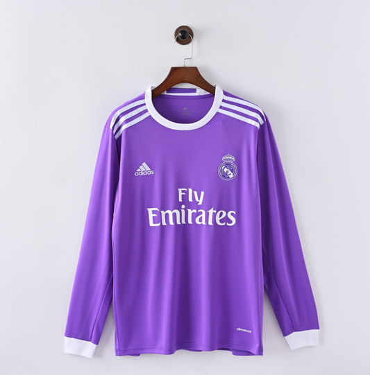 Real Madrid 2016/17 Away Jersey- Long Sleeve