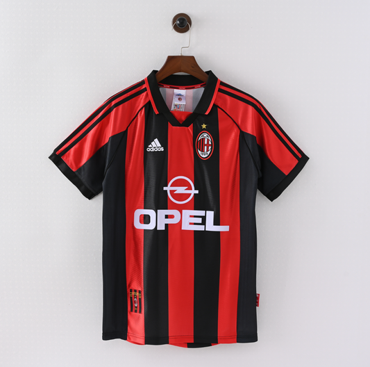 AC Milan 1998/99 Home Jersey — Opel-Powered Glory in Rossoneri Stripes