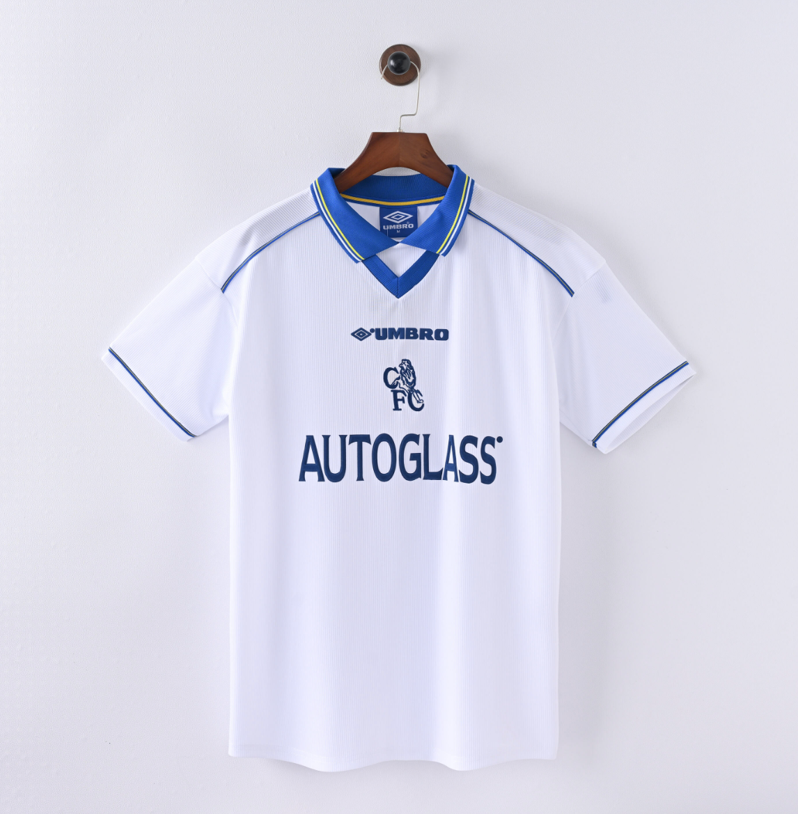Chelsea FC 1997/98 Home Jersey — Umbro x AUTOGLASS in Royal White & Blue