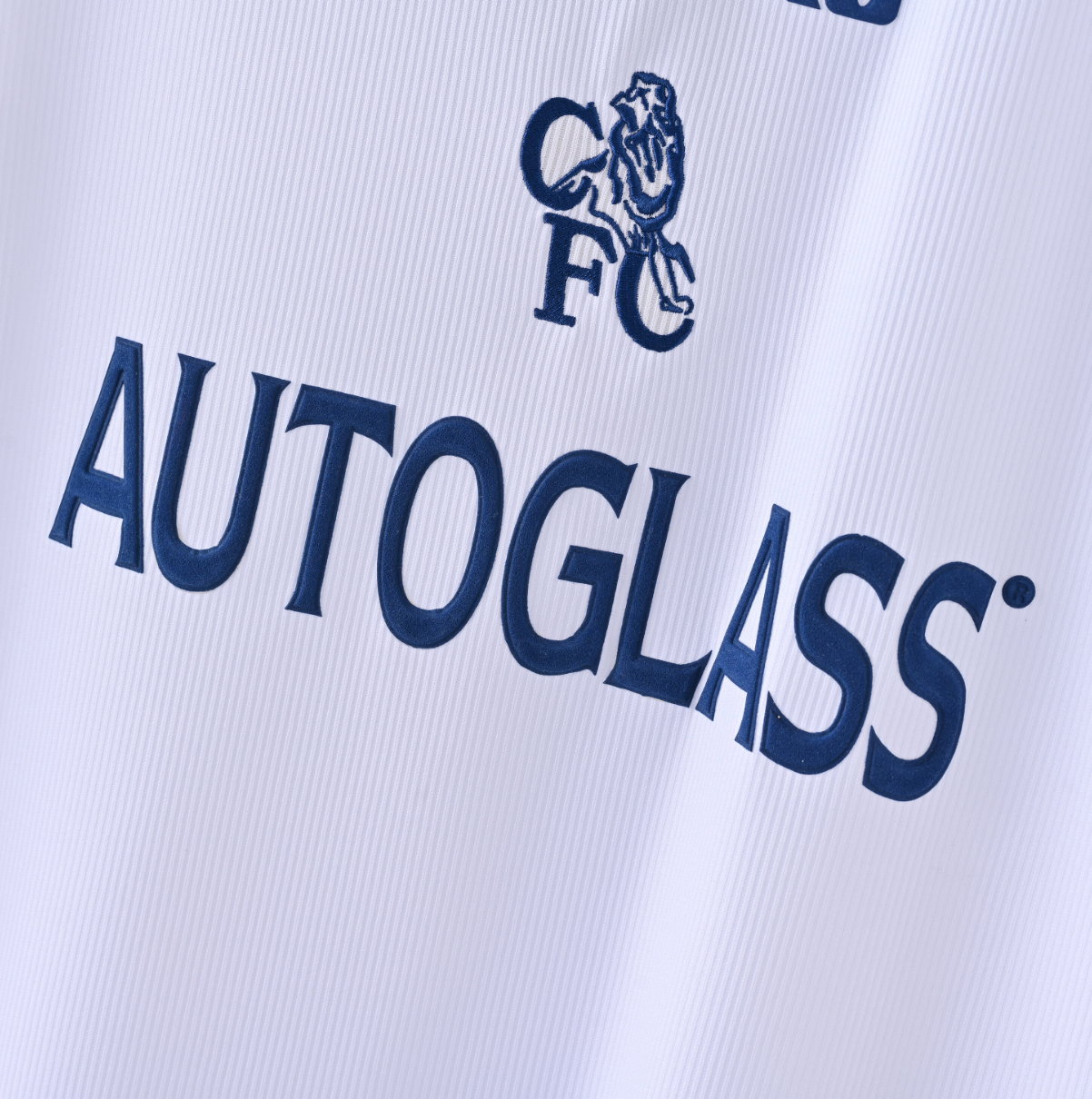 Chelsea FC 1997/98 Home Jersey — Umbro x AUTOGLASS in Royal White & Blue