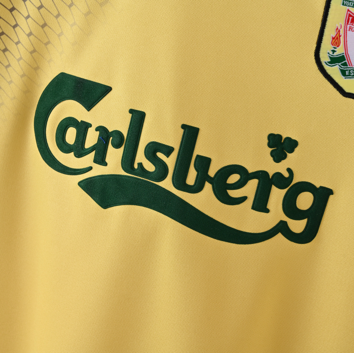 Liverpool FC 2006/07 Away Jersey — Reebok x Carlsberg in Customizable Yellow & Black Hex Style