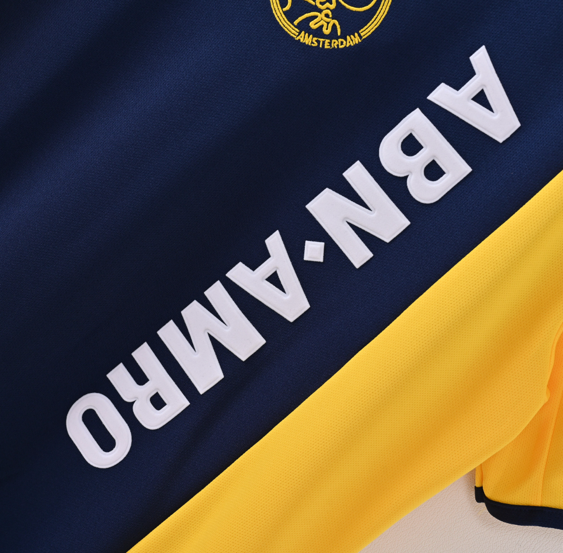 Ajax 2004/05 Away Jersey — Adidas x ABN AMRO in Midnight Blue & Lion Gold