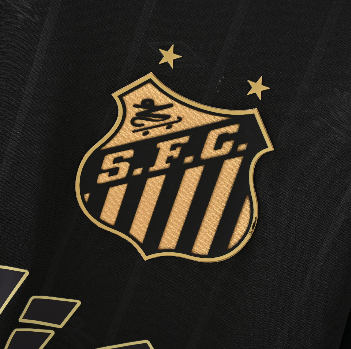 Santos FC x Charlie Brown Jr — Umbro Tribute Jersey in Black & Gold Rebellion