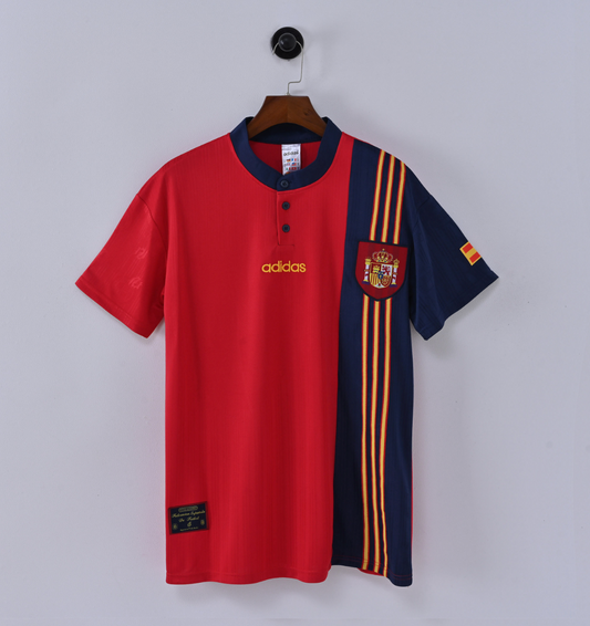 Spain 2008 Home Jersey — Royal Simplicity with Championship Shadows