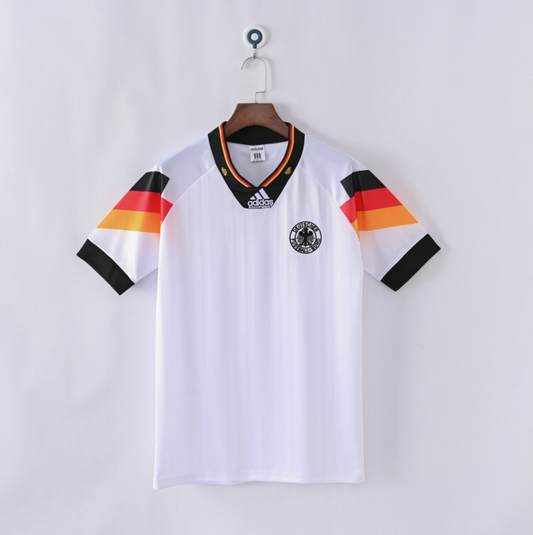 Germany 2006 Home Jersey — White Precision with Flag-Striped Sleeves & Triple-Star Heritage
