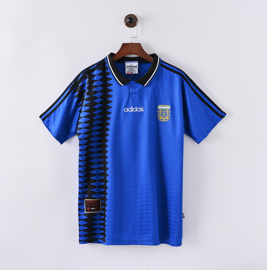 Argentina 2022 Away Jersey — Electric Blue Pulse with Shadow Geometry