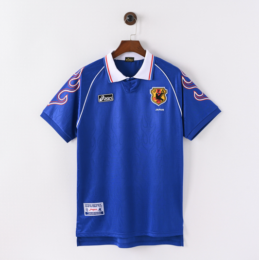 Japan 1998 Home Jersey — White Flame x Asics in Rising Blue