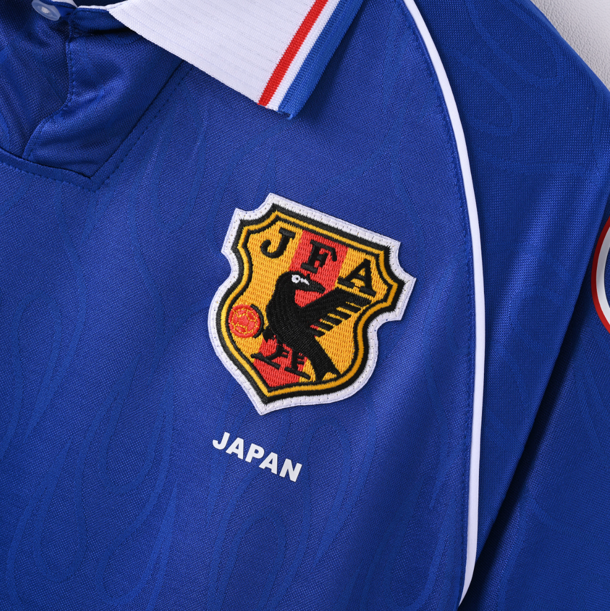 Japan 1998 Home Jersey — White Flame x Asics in Rising Blue