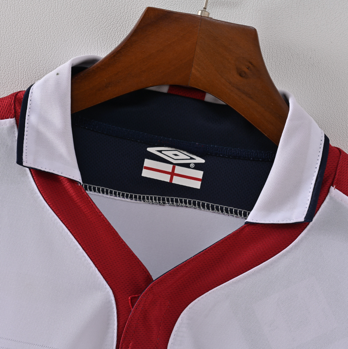 England 2007–2009 Home Jersey — Red Shoulder Command x Umbro Heritage