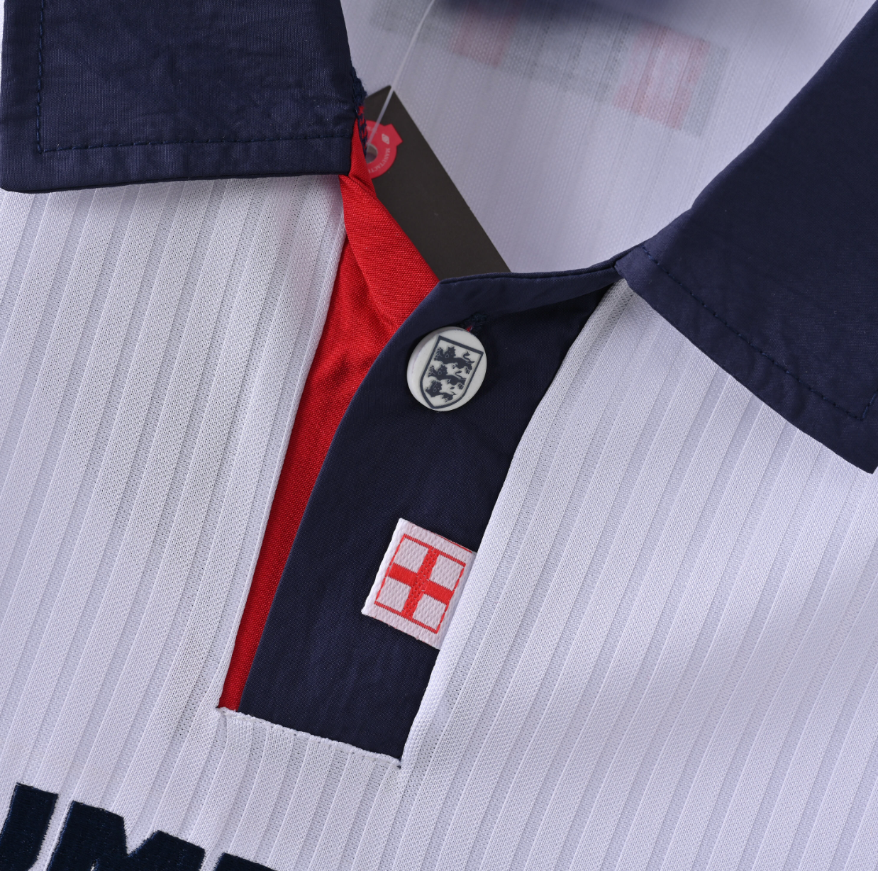 England 2010 Home Jersey — Crossed Collar x Red-Panel Precision