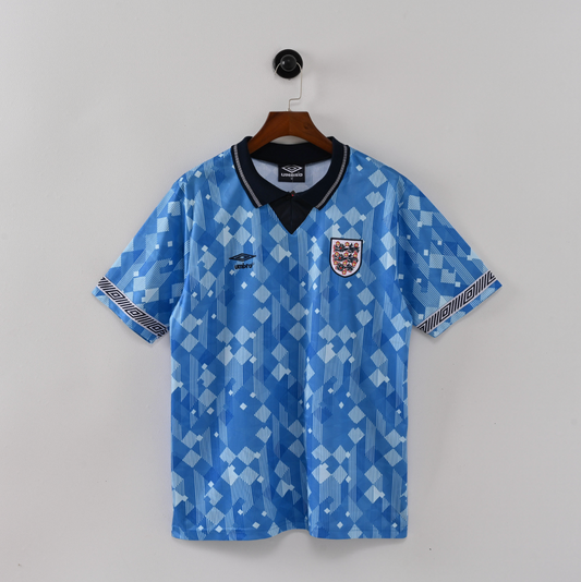 England 2022 Away Jersey — Blue Fade x Central Crest Revival