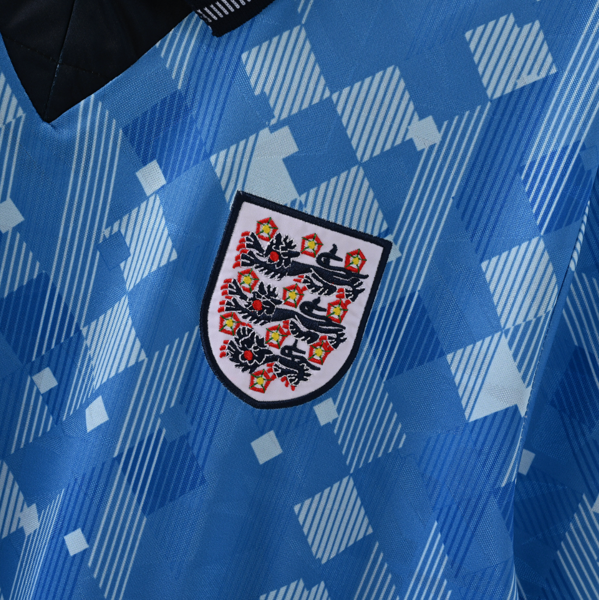 England 2022 Away Jersey — Blue Fade x Central Crest Revival