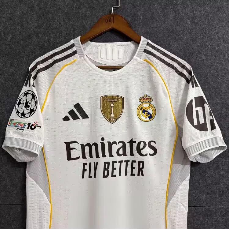 Real Madrid 2025/26 Home Jersey — PLAIN OR CUSTOMIZE