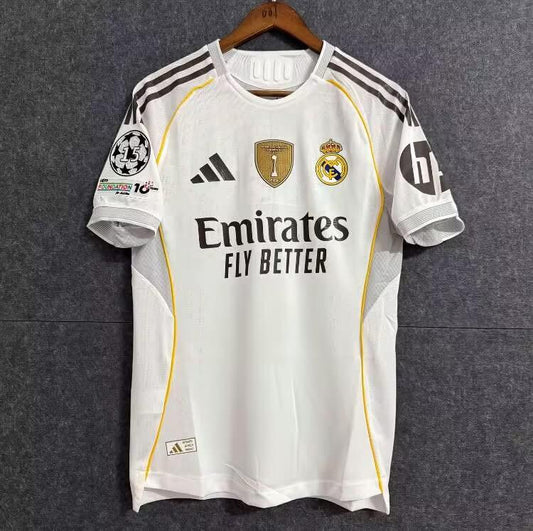 Real Madrid 2025/26 Home Jersey — PLAIN OR CUSTOMIZE