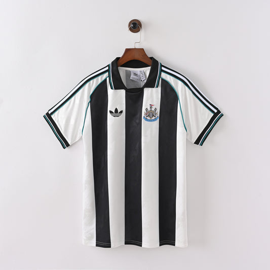 Newcastle United Retro Home Jersey - Black & White Stripes (Trefoil Logo)