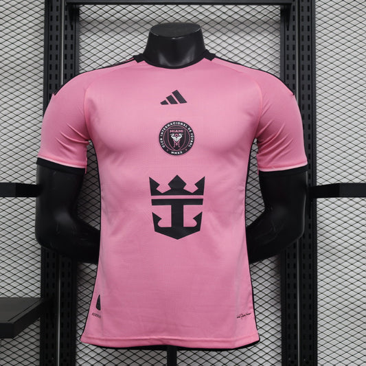 Inter Miami 2025 Home Jersey – Pink with Royal Caribbean Sponsor