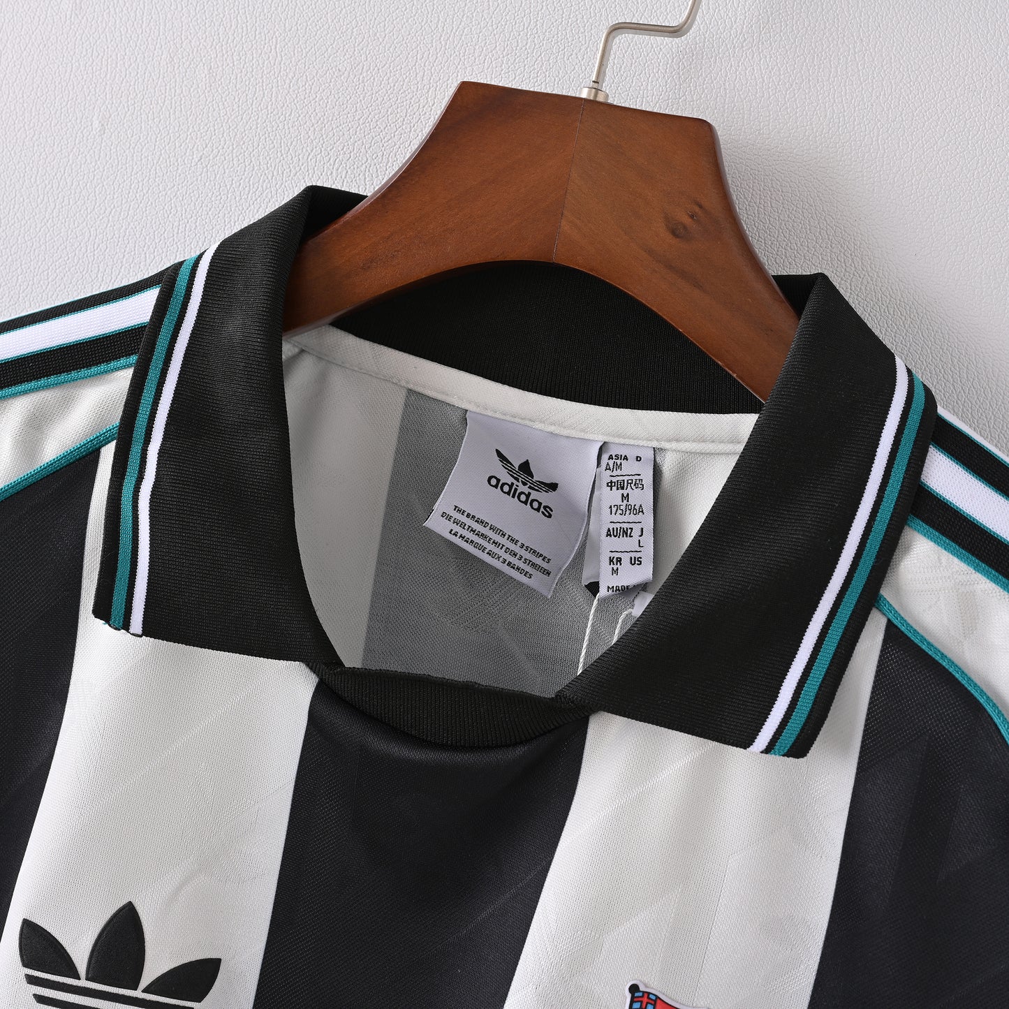 Newcastle United Retro Home Jersey - Black & White Stripes (Trefoil Logo)
