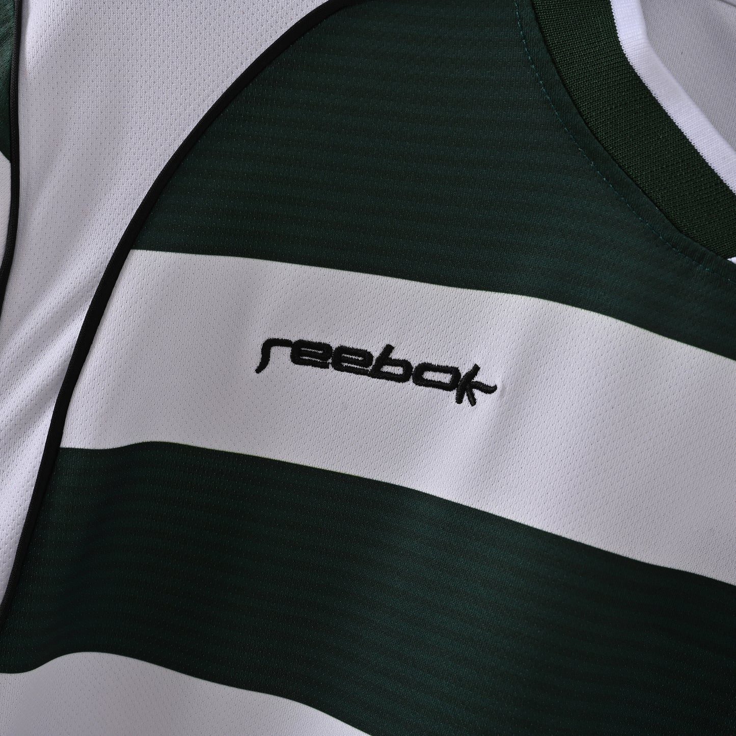 Sporting CP Green and White Striped Jersey – Reebok x PT Sponsor 2004/05 Home Kit